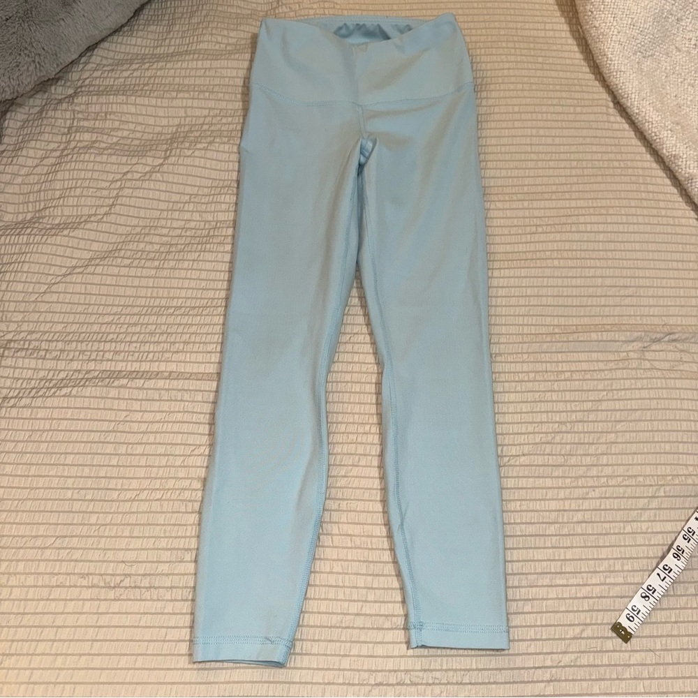 Yogalicious Lux Robins Egg Blue Cropped High Rise Leggings xs